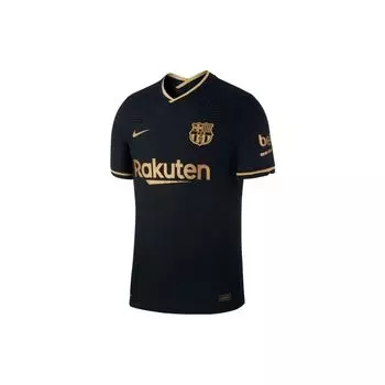 Nike FC Barcelona Away Player Version Быстросохнущая дышащая футбольная майка с коротким рукавом Мужские топы черные CD4184-011 XS
