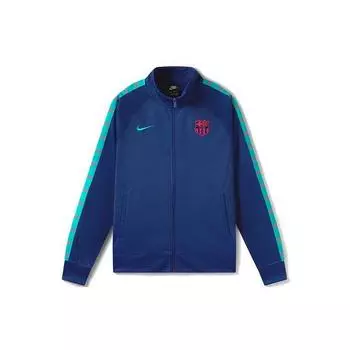Nike FC Barcelona Supporters Футбольная тренировочная спортивная куртка Мужская верхняя одежда Темно-королевский синий CW6045-455 XL