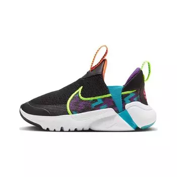 Nike Flex Plus 2 Next Nature SE PS Black Nebula Blue Детские кроссовки Dream-Purple Fluorescent-Yellow FB2355-001 28