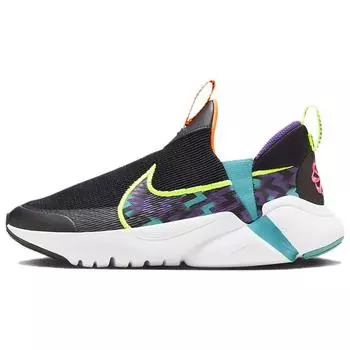 Nike Flex Plus 2 Next Nature SE GS Black Nebula Blue Детские кроссовки Dream-Purple Fluorescent-Yellow FB2354-001 40