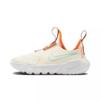 Nike Flex Runner 2 Светло-слоновая кость Ярко-оранжевый (PS) Детские кроссовки белые янтарно-коричневые FQ6866-181 35