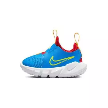 Nike Flex Runner 2 TD Photo Blue Atomic Green Детские кроссовки University-Red University-Gold DJ6039-402 23.5