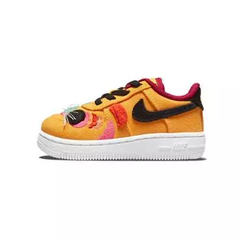 Nike Force 1 LV8 TD Chinese New Year — университетские золотые детские кроссовки желто-белые для спортзала-красные DQ5072-701 23.5