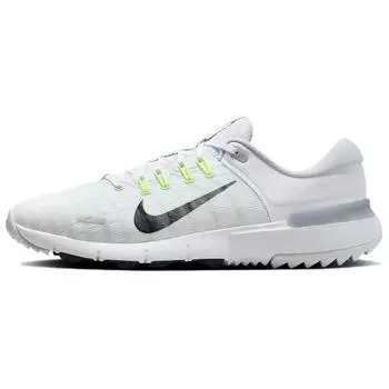 Nike Free Golf Next Nature Wide белые черные мужские кроссовки Pure-Platinum Wolf-Grey FQ7875-101 42