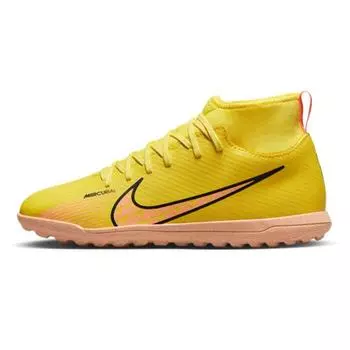 Nike Футбольные бутсы JR Superfly 9 Academy TF для детей, удобные, нескользящие, амортизирующие, прочные, среднего размера, детские кроссовки, желтые, розовые, DJ5954-780 38.5