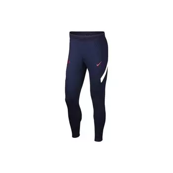 Nike Футбольные тренировочные брюки Vaporknit FFF Strike с принтом логотипа, однотонные мужские брюки синего цвета CD2095-498 S