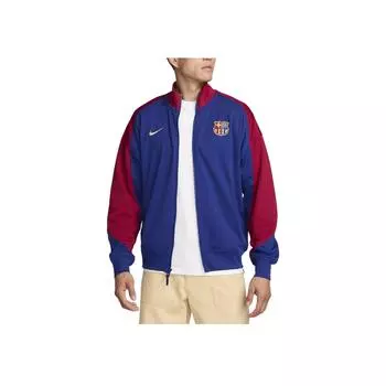 Nike Футбольный клуб «Барселона» Dri-FIT Куртка с логотипом Color Block Свободного кроя Влагоотводящая Удобная Мужская куртка FN9625-455 XL