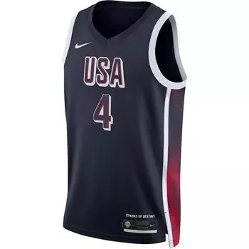 Nike Футболка Curry Olympic Away Team USA Dream Team без рукавов для баскетбола, унисекс, темно-синяя 201930-858 S