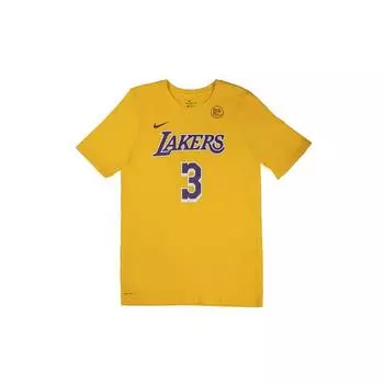 Nike Футболка NBA Lakers Anthony Davis 3 повседневная дышащая спортивная с коротким рукавом детская футболка желтая 3Z2B711F1-LAKAD S