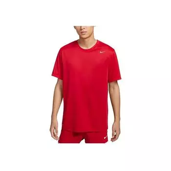Nike Футболка с коротким рукавом Dri-Fit Team Legend Logo с круглым вырезом, быстросохнущая, мужская, топы, университетский красный, IB8898-657 S