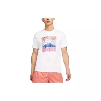 Nike Футболка с коротким рукавом и принтом в виде мультяшных букв, мужская, белая DB6154-100 XL