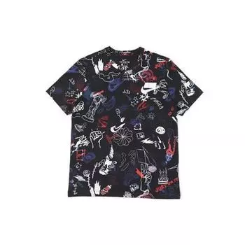 Nike Футболка с коротким рукавом Sport Pack Graffiti, мужские топы, черные CK3013-010 L