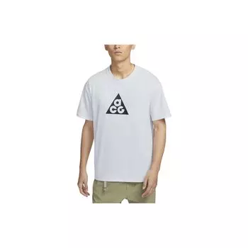 Nike Футболка с круглым вырезом ACG с буквенным принтом, мужские топы Summit-White FQ3741-121 M