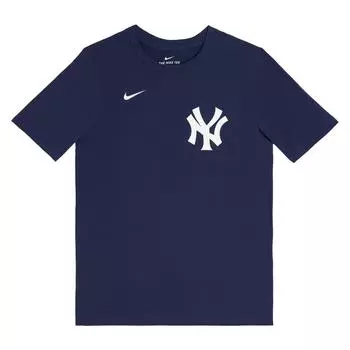 Nike Футболка X MLB Collaboration New York Yankees с круглым вырезом, пуловер, удобные детские топы с коротким рукавом, темно-синего цвета 3Z3B3SA4D-NYYDJ L