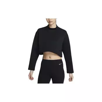 Nike FutureMove укороченный свободный повседневный свитшот женские топы черный FN2793-010 L