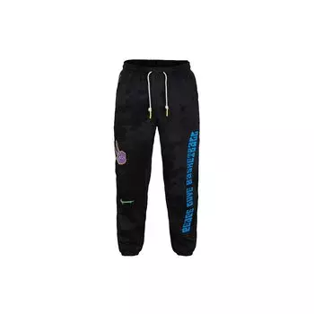 Nike Graffiti вышитые баскетбольные спортивные трикотажные спортивные штаны на флисовой подкладке мужские черные CU3624-010 L