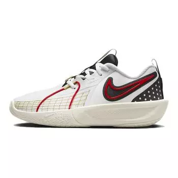 Nike GT Cut 3 GS белые черные университетские красные детские кроссовки Bronzine FD7033-103 33.5