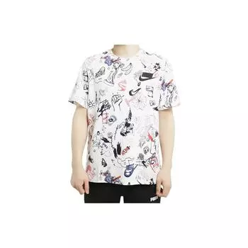 Nike Хлопковая свободная удобная дышащая футболка с коротким рукавом мужская белая CK3013-100 XS