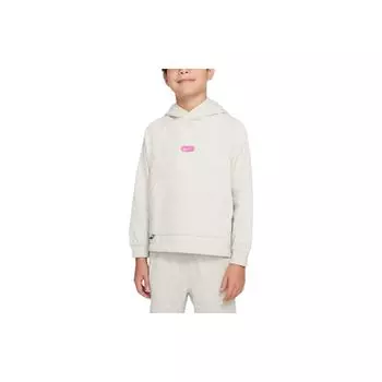 Nike Худи для тренировок из трикотажа с однотонным логотипом для детей Light-Bone DX5374-072 XL
