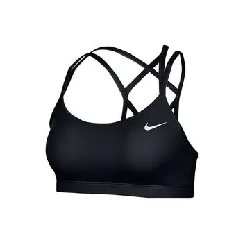 Nike Избранное Низкоинтенсивная поддержка Быстросохнущий спортивный бюстгальтер Женское нижнее белье Черный AQ8687-010 XL