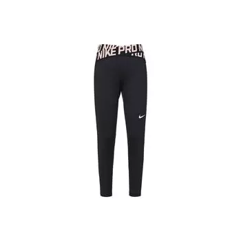 Nike Эластичные леггинсы с принтом логотипа для фитнеса, женские брюки, глубокий черный BQ5713-011 XL