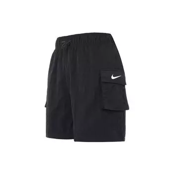 Nike Эластичные тканые шорты с высокой талией, женские, черные DM6248-010 XL