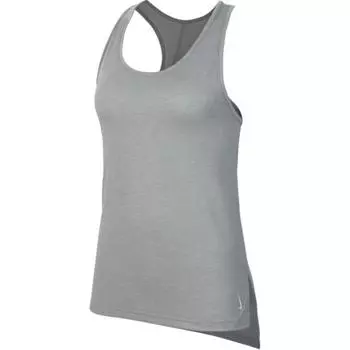 Nike Йога Разделенный подол дышащая трикотажная майка женская серая CQ8827-073 M