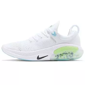Nike Joyride Run Flyknit White Barely Volt Женские кроссовки Glacier-Ice Black AQ2731-104