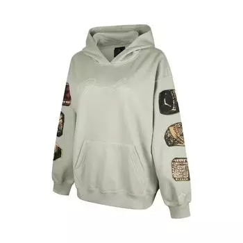 Nike Как WJ Brkln Flc Po Gfx Logo Hoodie женские толстовки с капюшоном зеленые HJ0203-017 XS