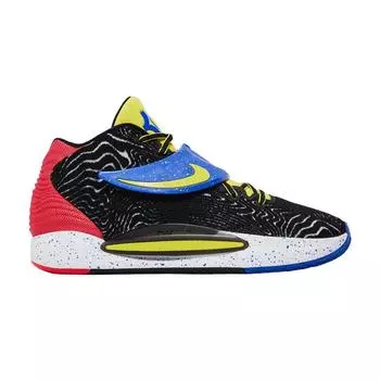 Мужские кроссовки Nike KD 14 Pop Art Black White Yellow-Strike CW3935-004 42.5