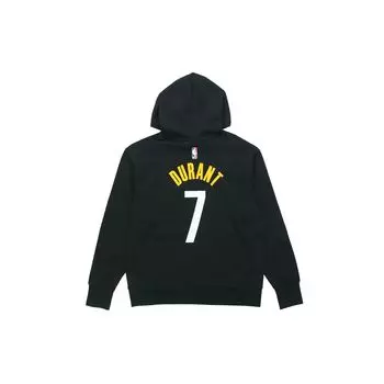 Nike Кевин Дюрант Нет. 7 Brooklyn Nets NBA City Edition Пуловер с капюшоном Мужская толстовка с капюшоном черная DC0861-010 L