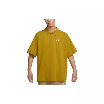 Nike Клубная однотонная свободная рубашка поло с коротким рукавом, мужские топы бронзового цвета DX0618-716 L