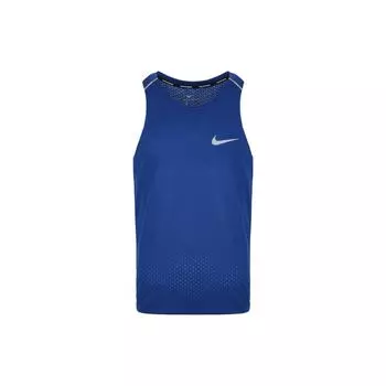 Nike Трикотажный дышащий жилет без рукавов для мужчин, топы синего цвета AQ9918-438 S