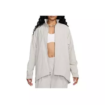 Nike Коллекция спортивной одежды Влагоотводящая куртка на молнии Женские куртки Светло-железная руда Белый FV7535-014 M