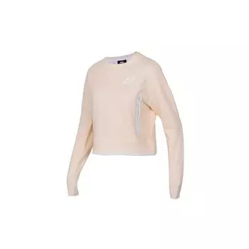 Nike Короткая толстовка с круглым вырезом и логотипом Женские толстовки светло-желтые 939930-838 XL