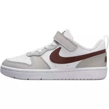 Nike Кроссовки Court Borough Low Recraft PS Light Iron Ore Dark Pony для детей серо-белого цвета FZ4522-100 28