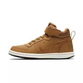 Nike Кроссовки Court Borough Mid PS Wheat Kids Tan Summit-White Black 870026-701 28