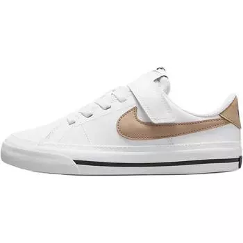 Nike Кроссовки Court Legacy PS White Hemp для детей, черные DA5381-126 28