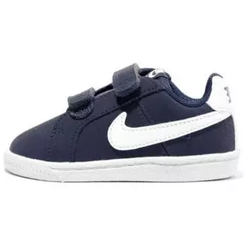Nike Кроссовки детские Court Royale TD Obsidian White, синие 833537-400 22