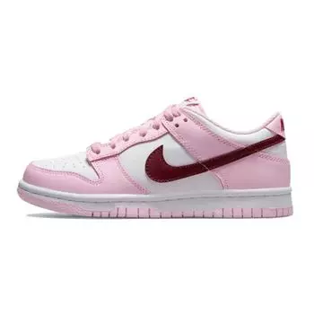Nike Кроссовки детские Dunk Low GS Pink Foam Pink-Foam Dark-Beetroot White CW1590-601 39