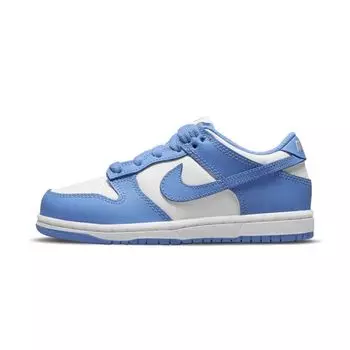 Nike Кроссовки детские Dunk Low PS University Blue белые CW1588-103 28