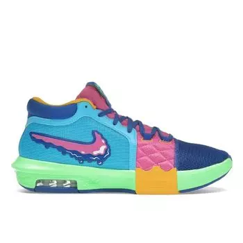 Nike Кроссовки мужские LeBron Witness 8 I Promise School многоцветные балтийско-синие игриво-розовые HJ2963-900 40.5