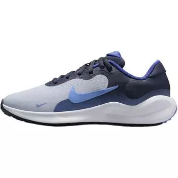 Nike Кроссовки Revolution 7 GS Football Grey Royal Pulse Kids, синие, громово-синие, астрономически-синие FB7689-007 33
