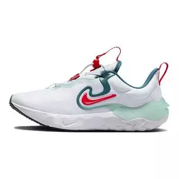 Кроссовки Nike Run Flow GS Белые Сирена Красный Нефритовый Лед Детские Кроссовки Геода-Бирюзовый DR0472-101 37.5