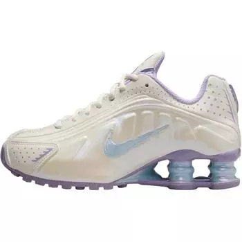 Nike Кроссовки Shox R4 GS Soft Pearl Celestine Blue Детские Кремовые Гортензии Белые IH4050-001 35.5