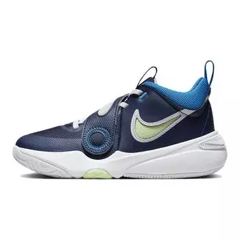 Nike Кроссовки Team Hustle D11 GS Midnight Navy Barely Volt Kids Blue Light-Photo-Blue Barely-Grape DV8996-401 35.5