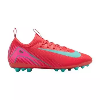 Nike Кроссовки Zoom Mercurial Vapor 16 Academy AG GS Mad Energy Pack для детей, красные, угольно-светящиеся, аврорально-зеленые FQ8403-800 38.5