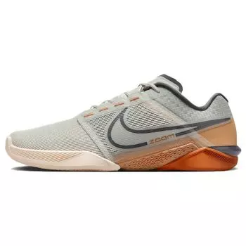Nike Кроссовки Zoom Metcon Turbo 2 Medium Ash Campfire Orange для мужчин, серые, светло-серые, слюдяно-зеленые DH3392-006 44.5
