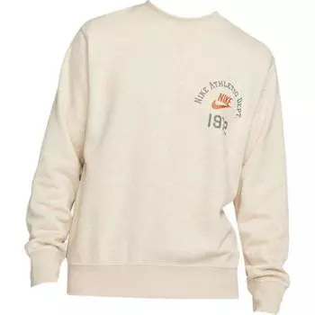 Мужской свитшот пуловер Nike с круглым вырезом и принтом букв, бежевый FQ7972-252 L