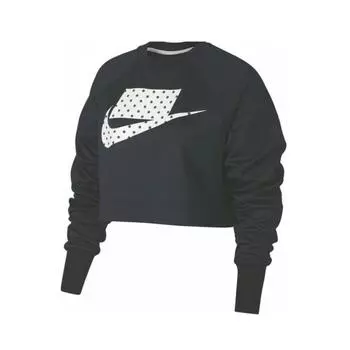 Nike Круглый вырез Вязаный спортивный удобный свитшот женские свитшоты черный 931827-475 XL